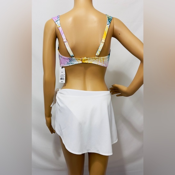 Shade & Shore Tropical Print Lightly Lined Bikini Top Crisscross Front 3… - Picture 10 of 12